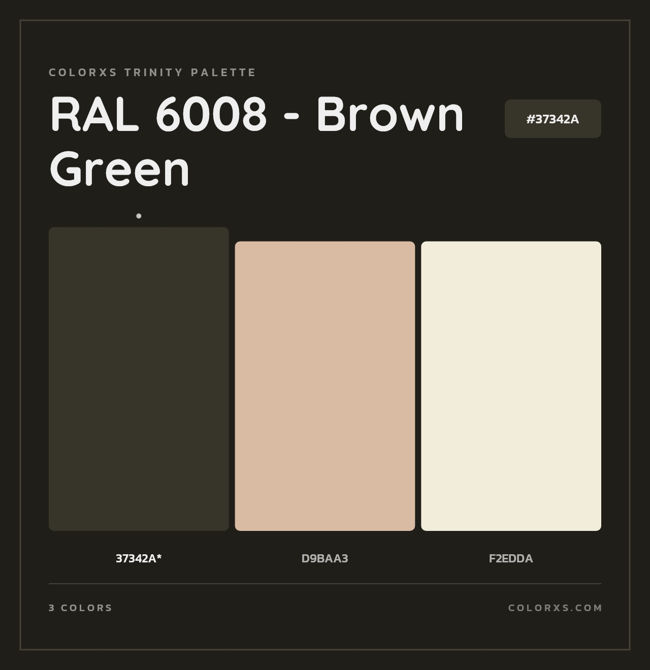 RAL 6008 - Brown Green - Colorxs Trinity Palette