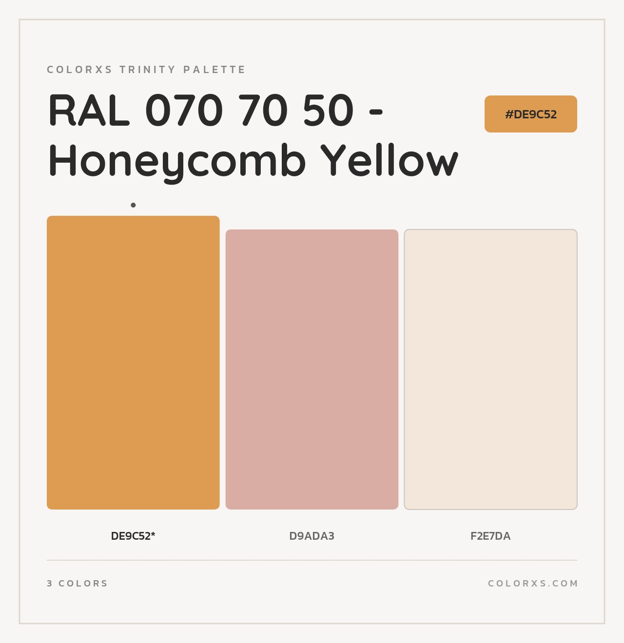 RAL 070 70 50 - Honeycomb Yellow - Colorxs Trinity Palette