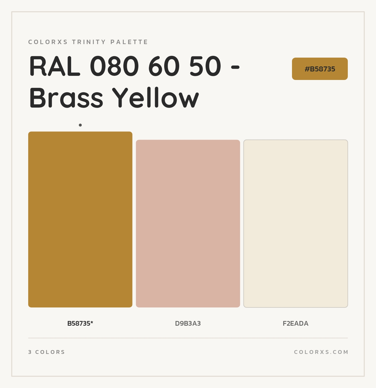 RAL 080 60 50 - Brass Yellow - Colorxs Trinity Palette