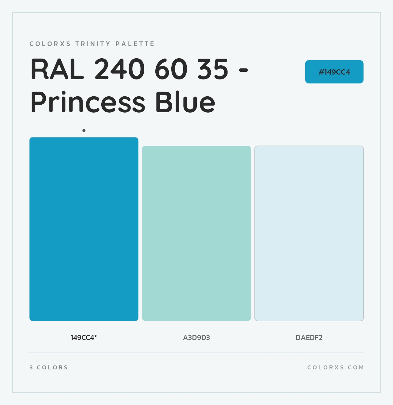 RAL 240 60 35 - Princess Blue - Colorxs Trinity Palette
