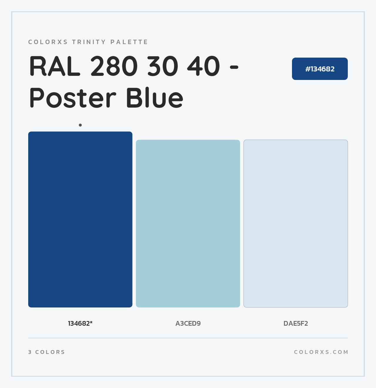 RAL 280 30 40 - Poster Blue - Colorxs Trinity Palette