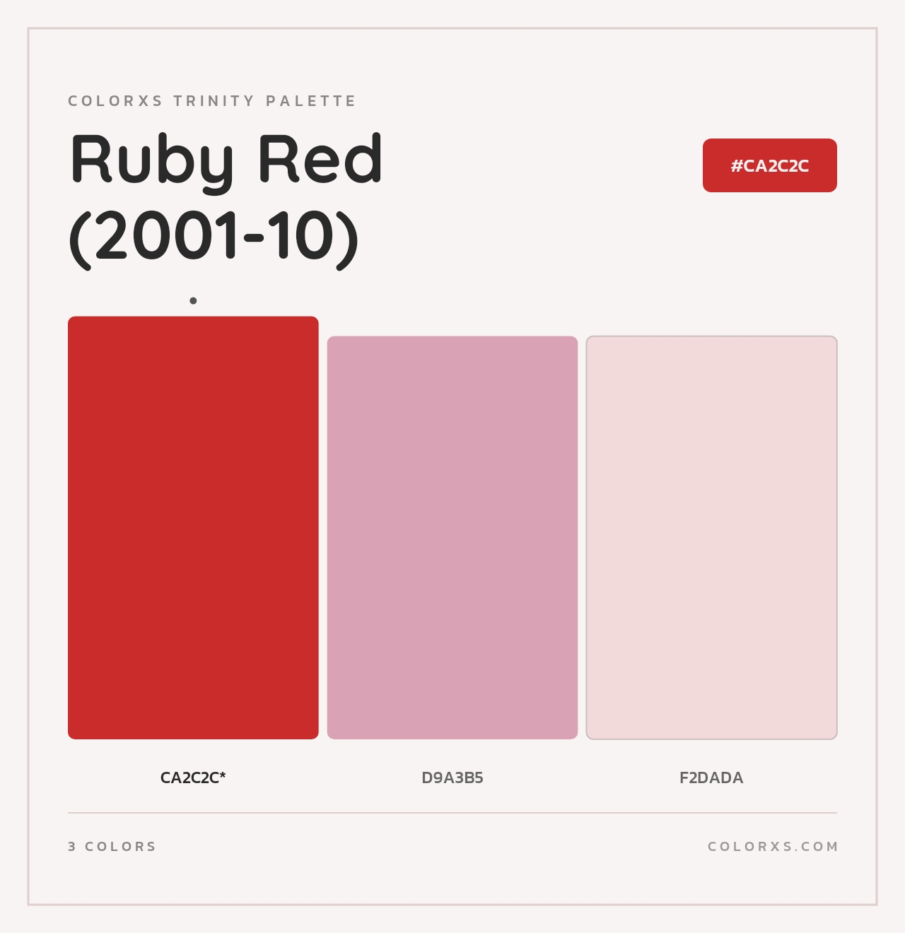 Ruby Red (2001-10) - Colorxs Trinity Palette