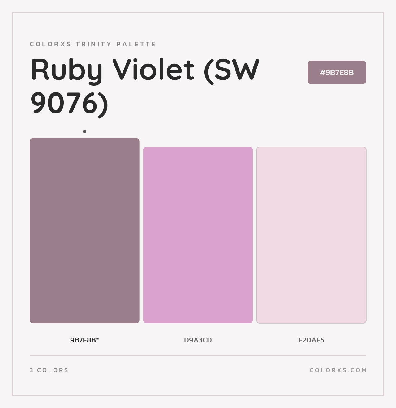 Ruby Violet (SW 9076) - Colorxs Trinity Palette