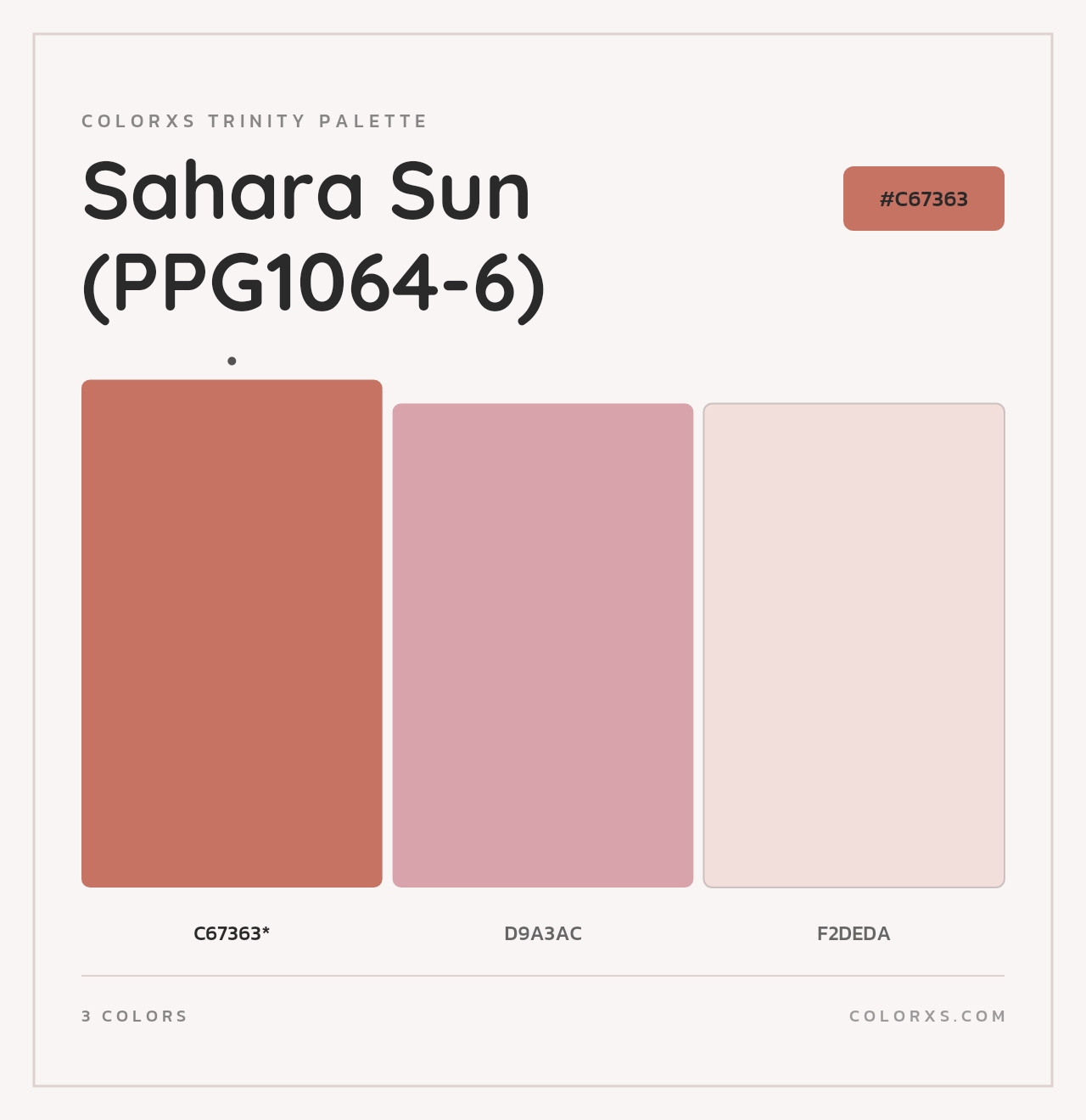 Sahara Sun (PPG1064-6) - Colorxs Trinity Palette