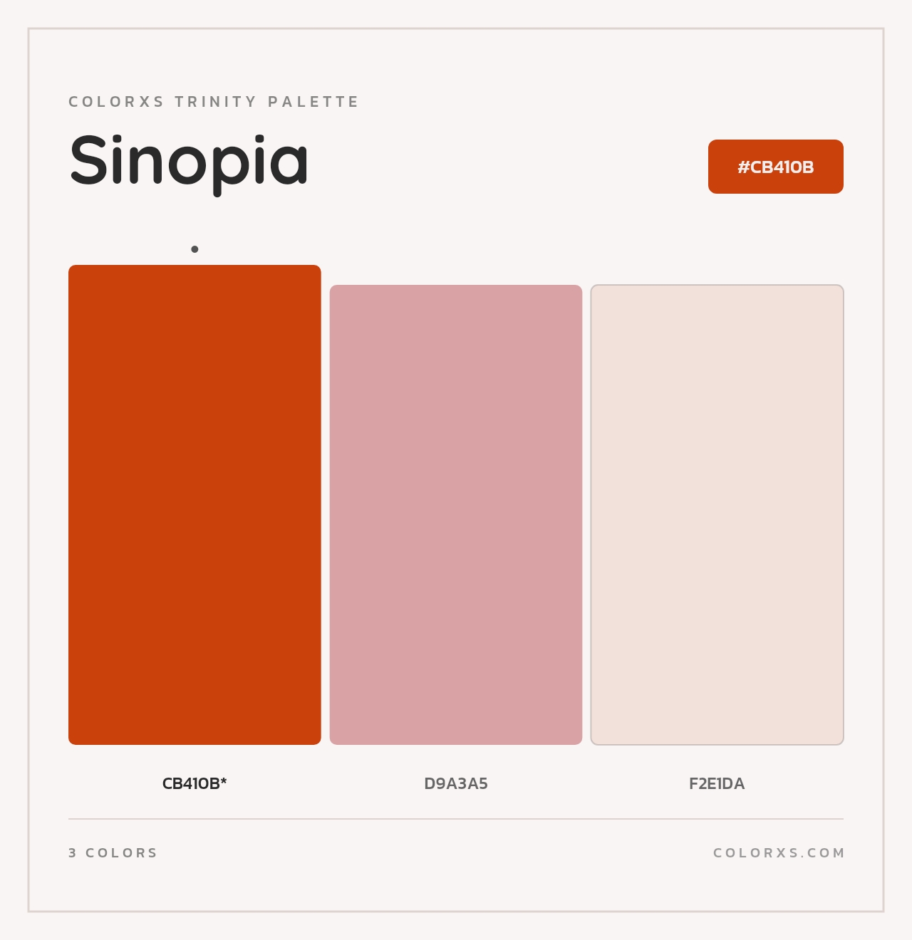 Sinopia - Colorxs Trinity Palette