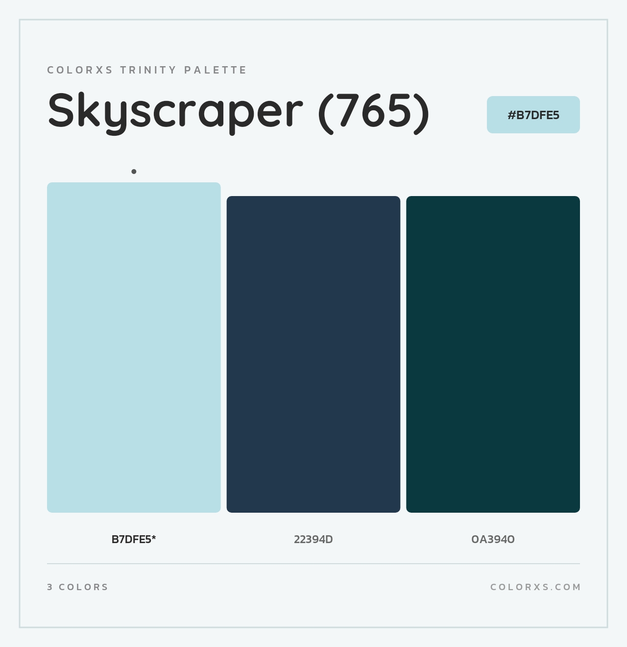Skyscraper (765) - Colorxs Trinity Palette