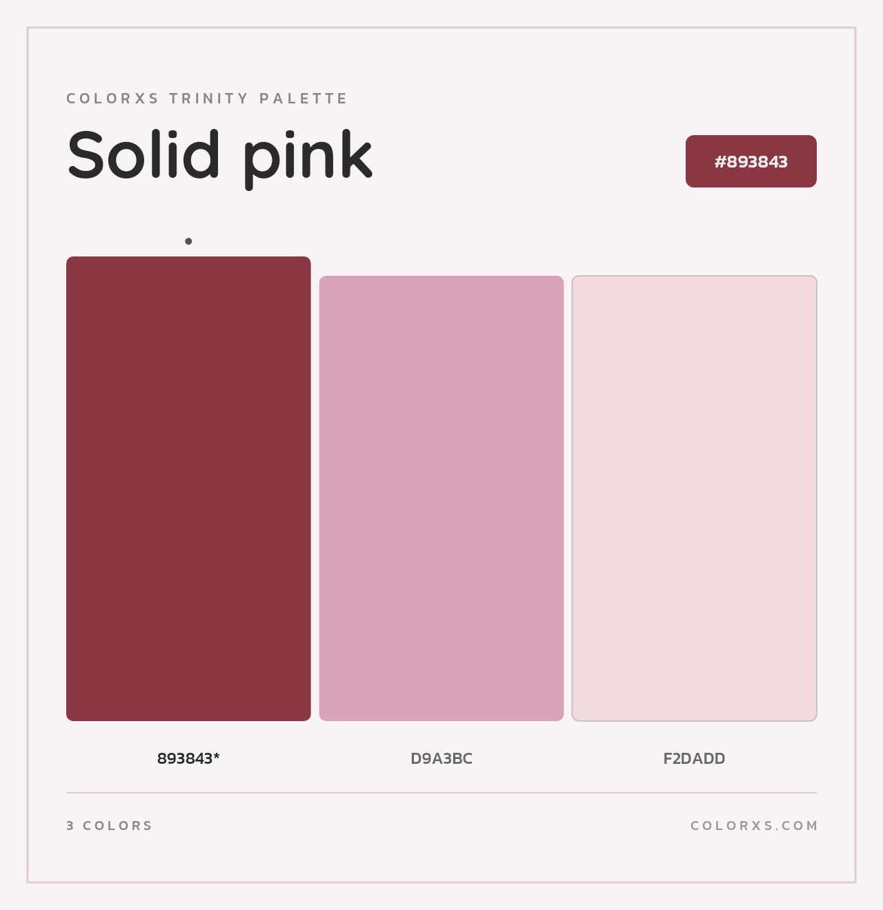 Solid pink - Colorxs Trinity Palette