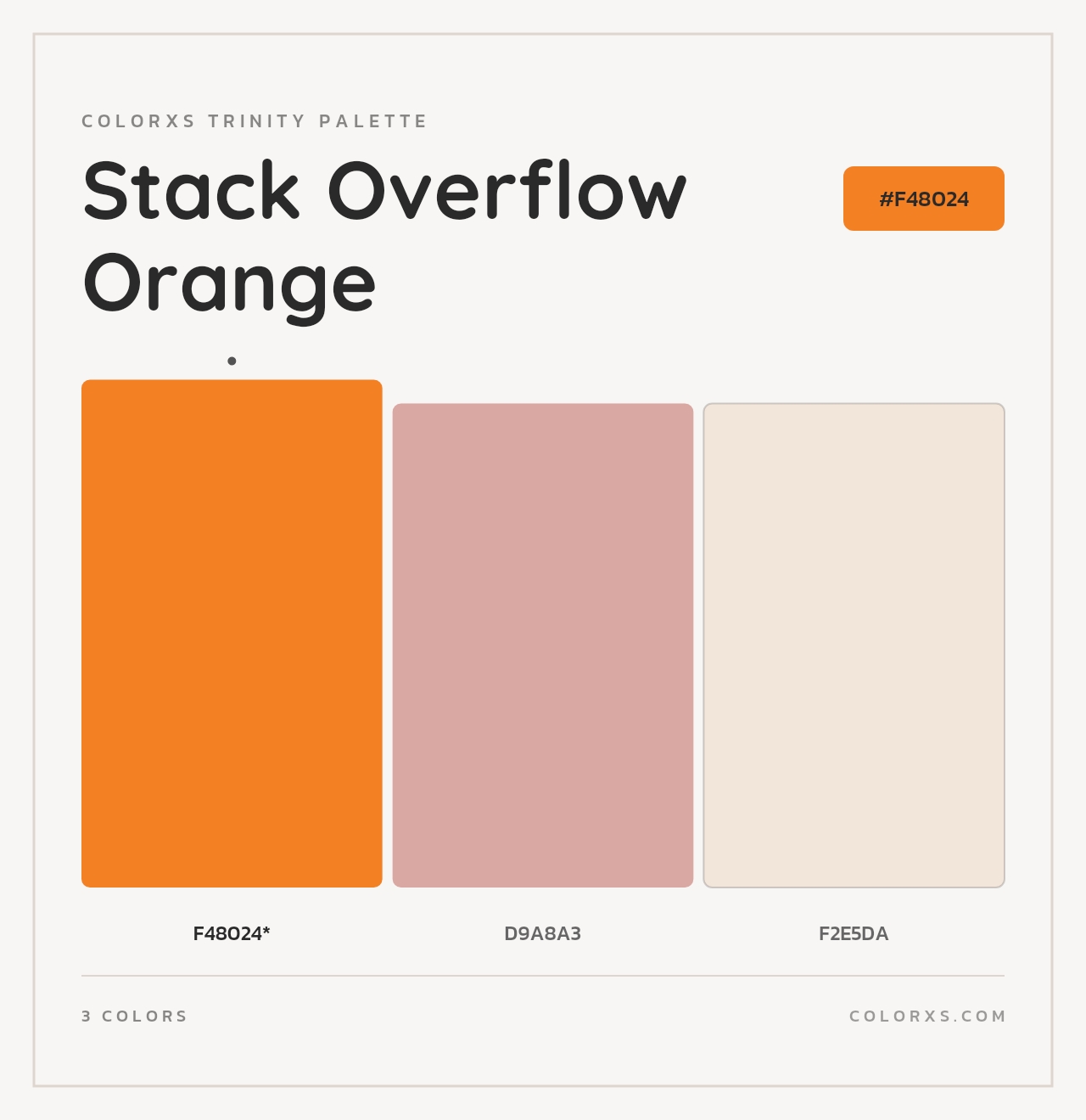 Stack Overflow Orange - Colorxs Trinity Palette