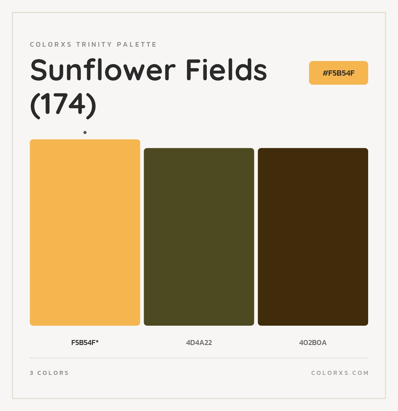 Sunflower Fields (174) - Colorxs Trinity Palette
