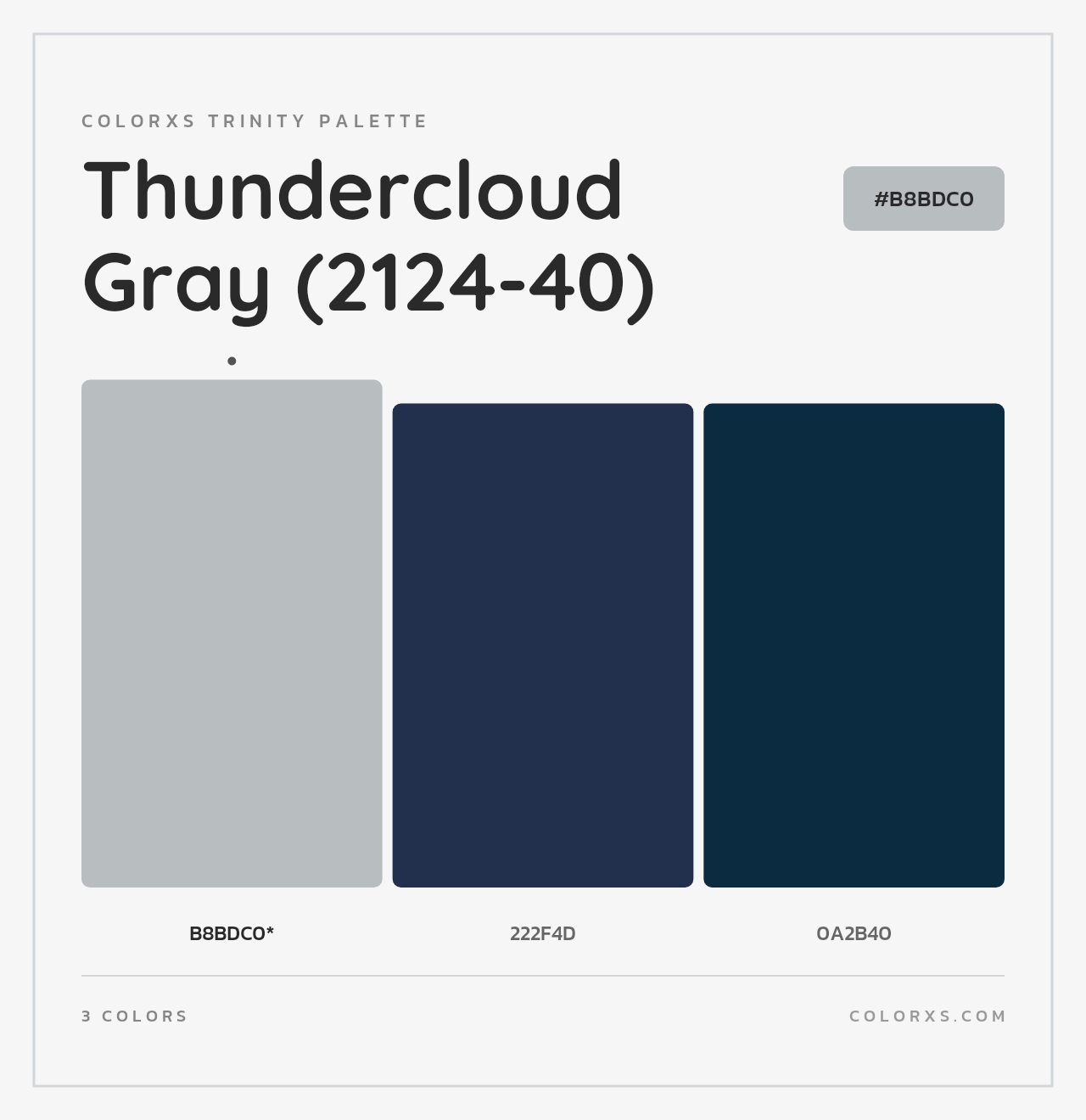 Thundercloud Gray (2124-40) - Colorxs Trinity Palette