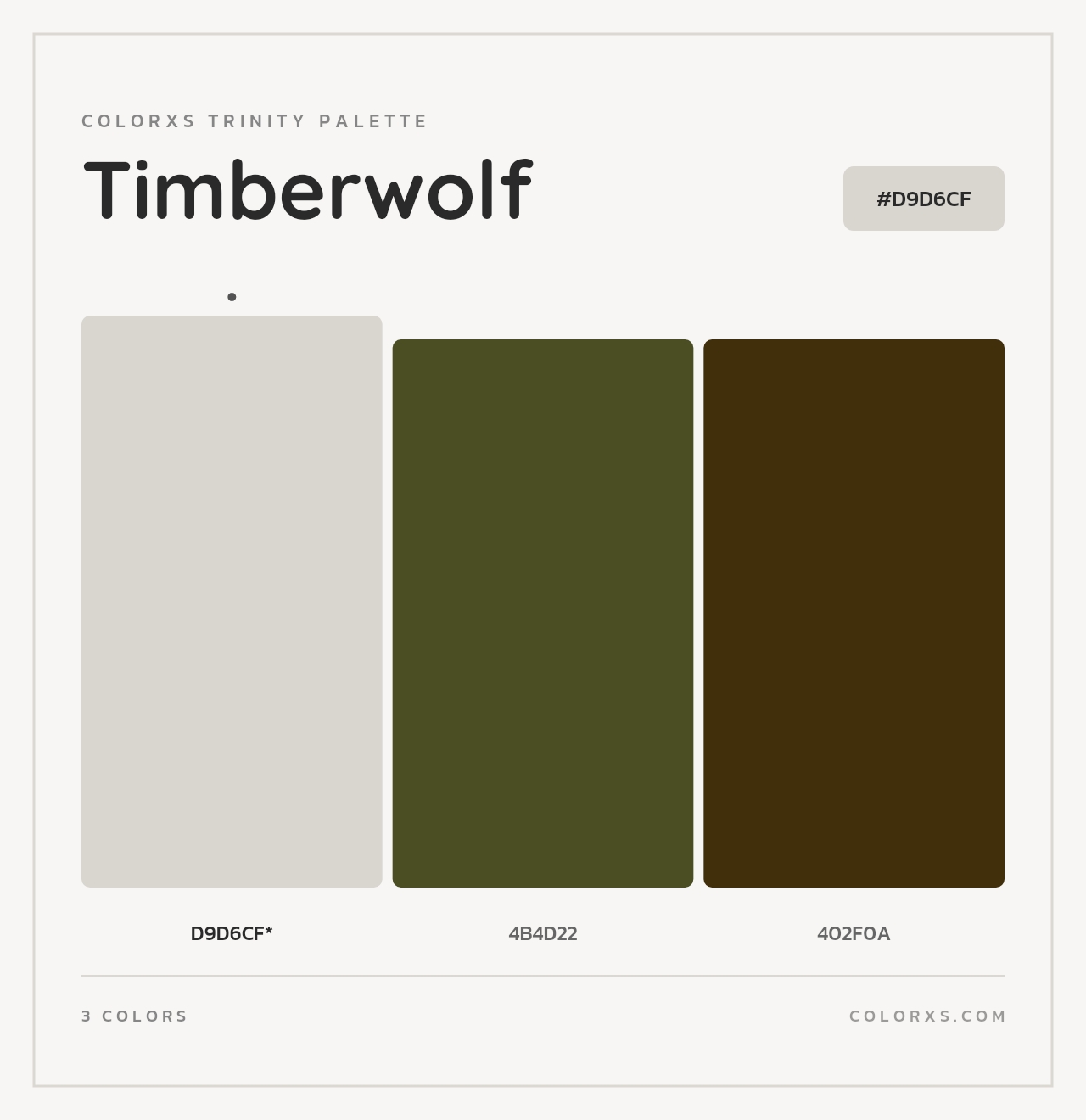 Timberwolf - Colorxs Trinity Palette