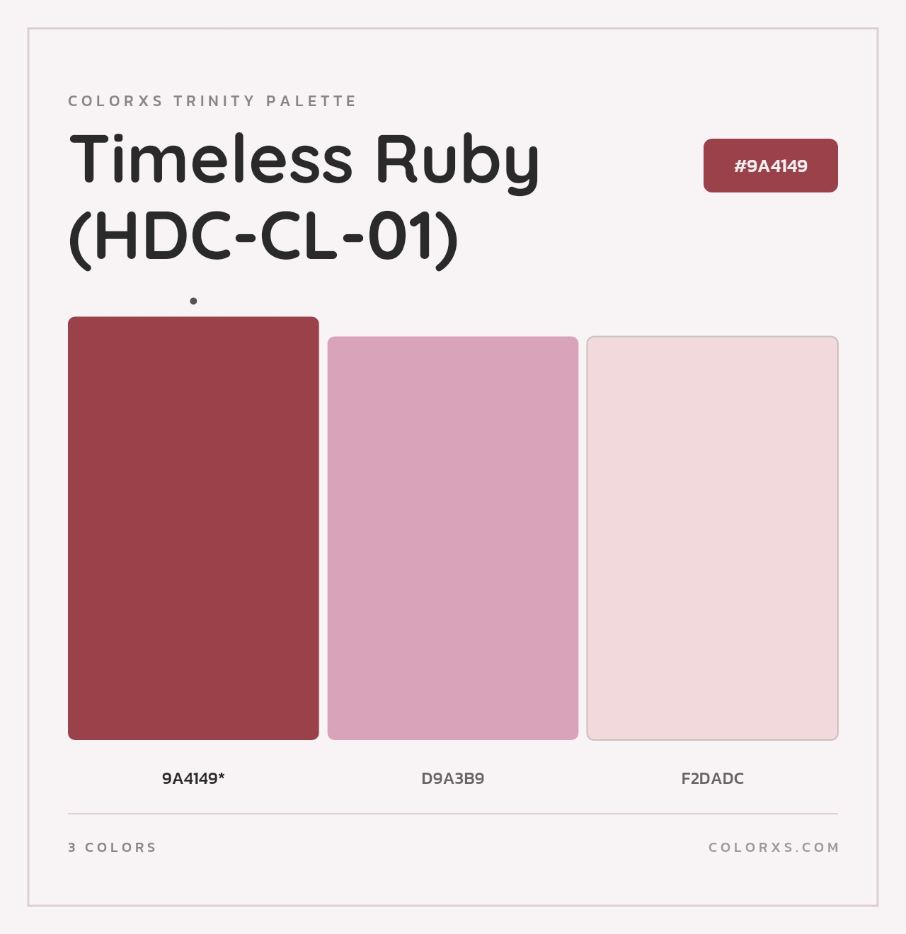 Timeless Ruby (HDC-CL-01) - Colorxs Trinity Palette