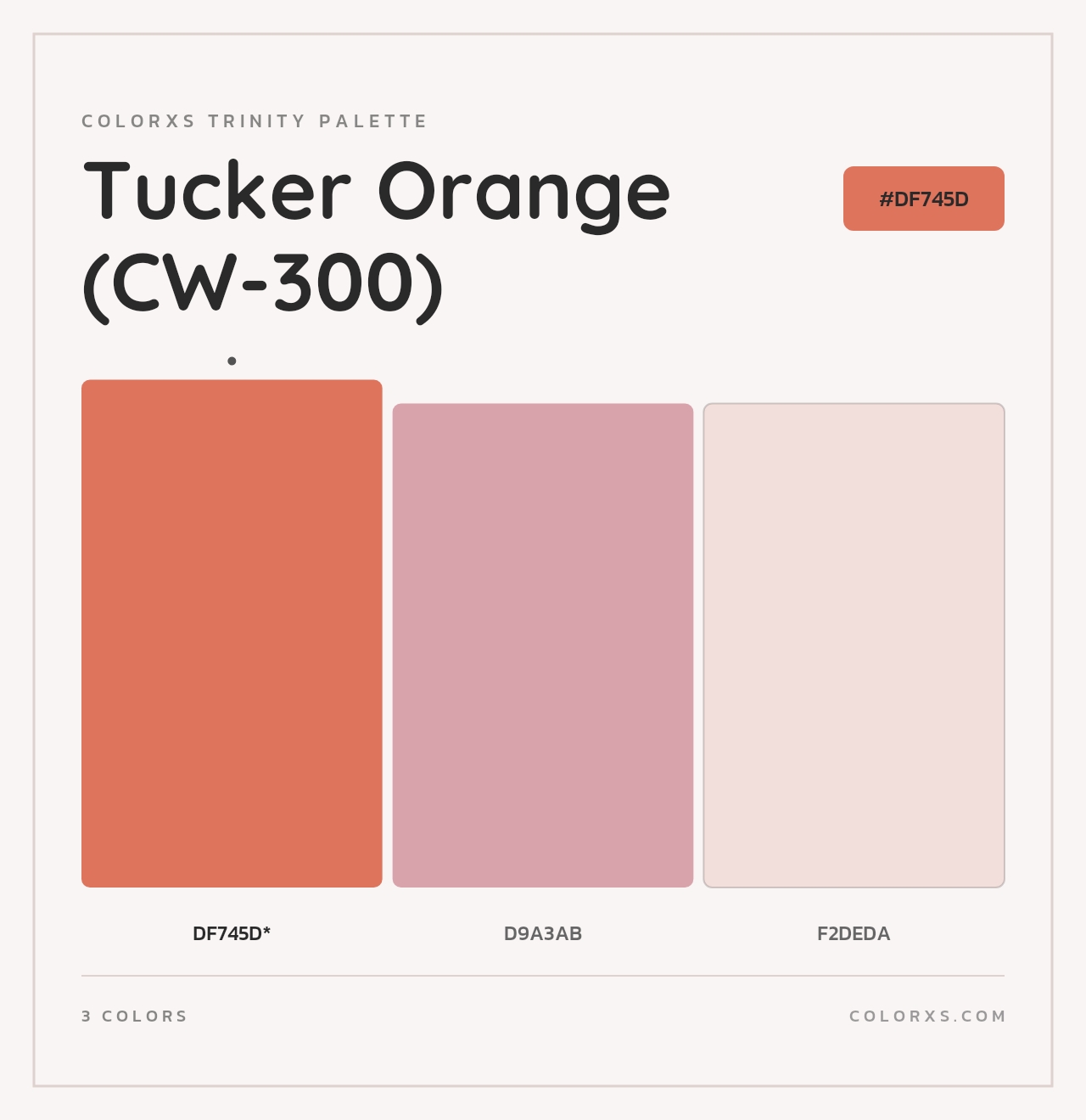 Tucker Orange (CW-300) - Colorxs Trinity Palette