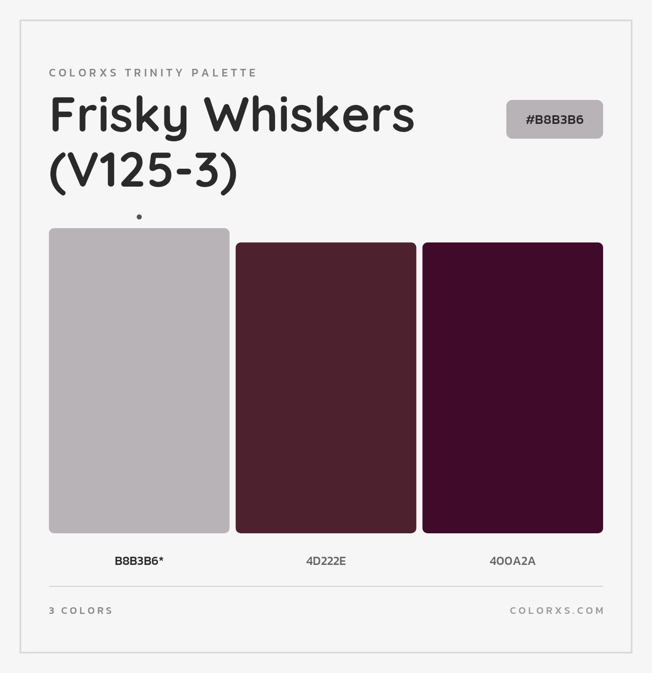 Frisky Whiskers (V125-3) - Colorxs Trinity Palette