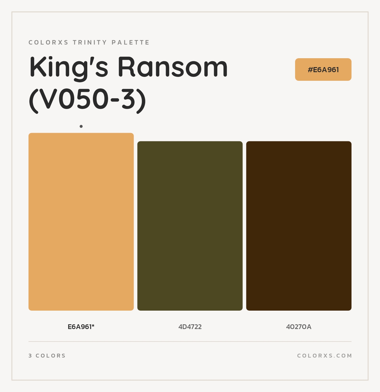 King's Ransom (V050-3) - Colorxs Trinity Palette