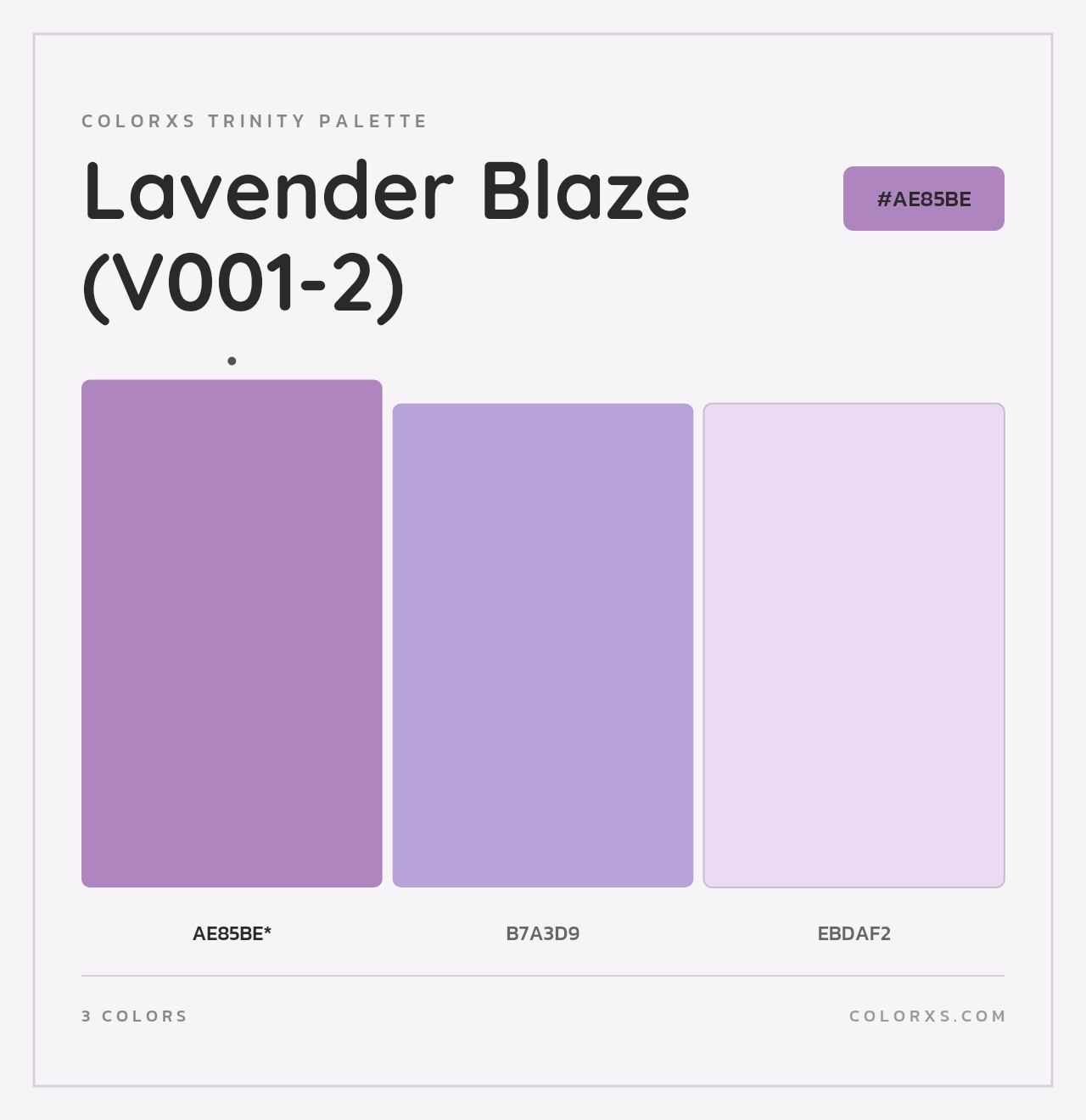 Lavender Blaze (V001-2) - Colorxs Trinity Palette
