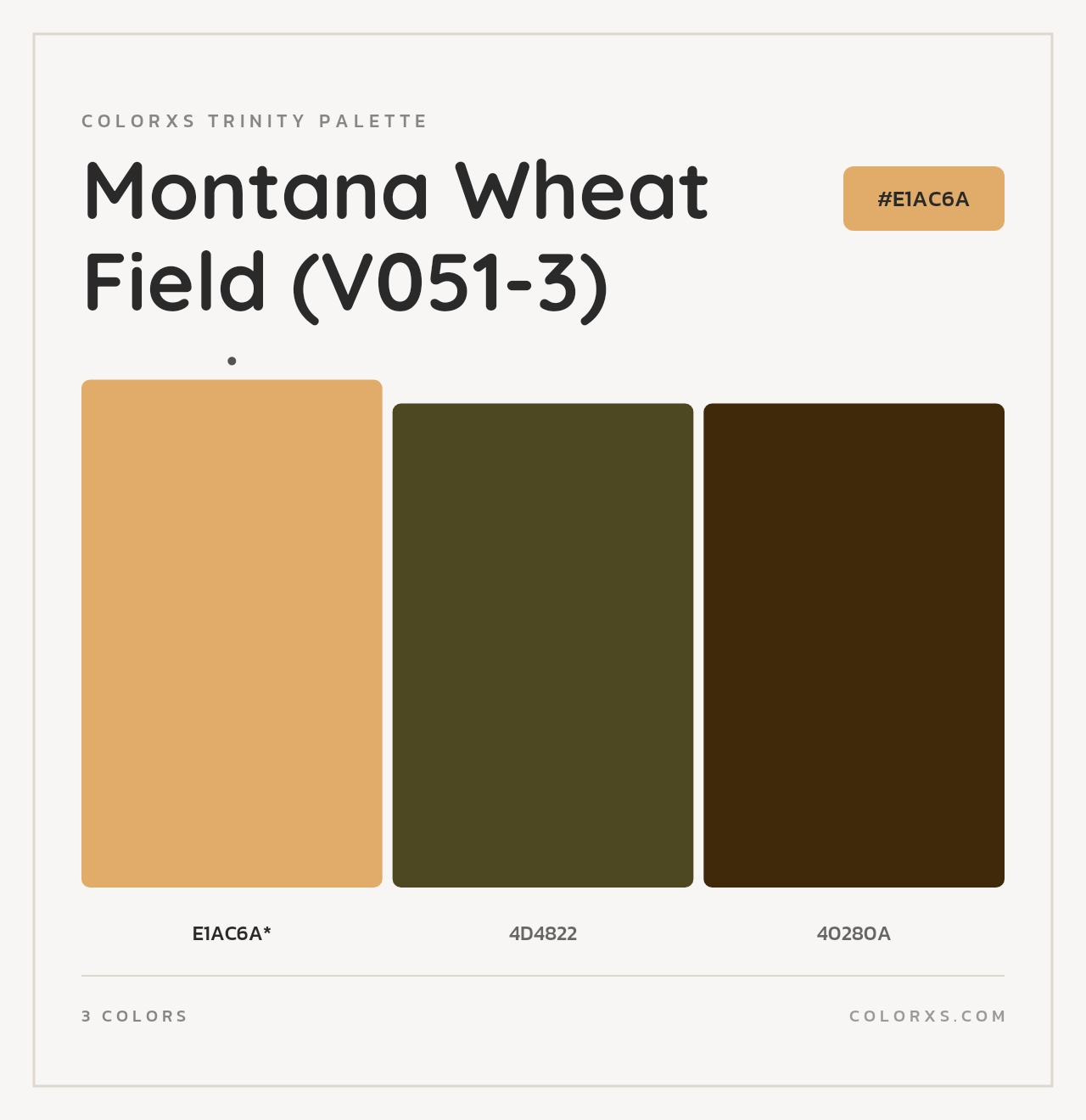 Montana Wheat Field (V051-3) - Colorxs Trinity Palette