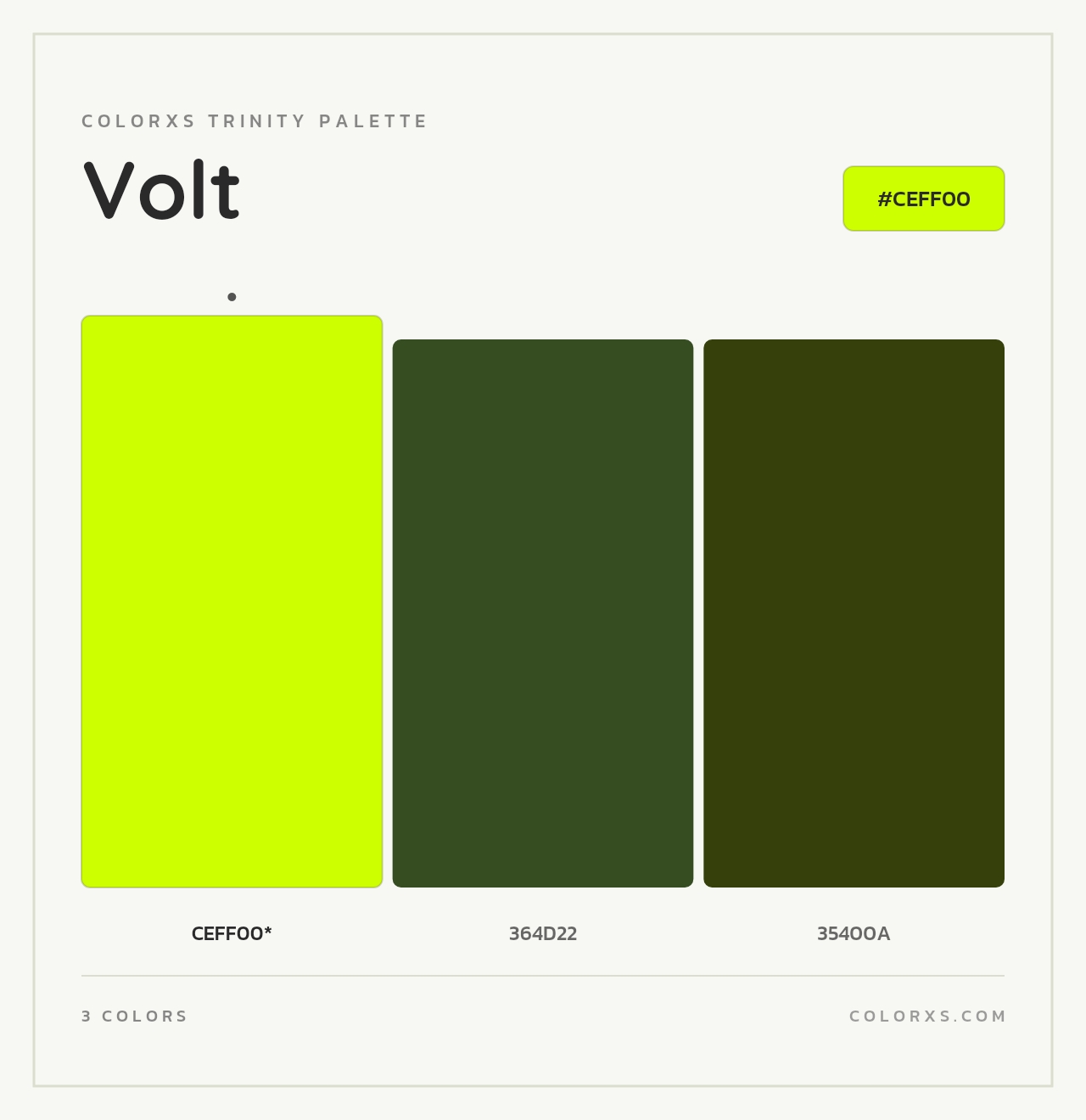 Volt - Colorxs Trinity Palette