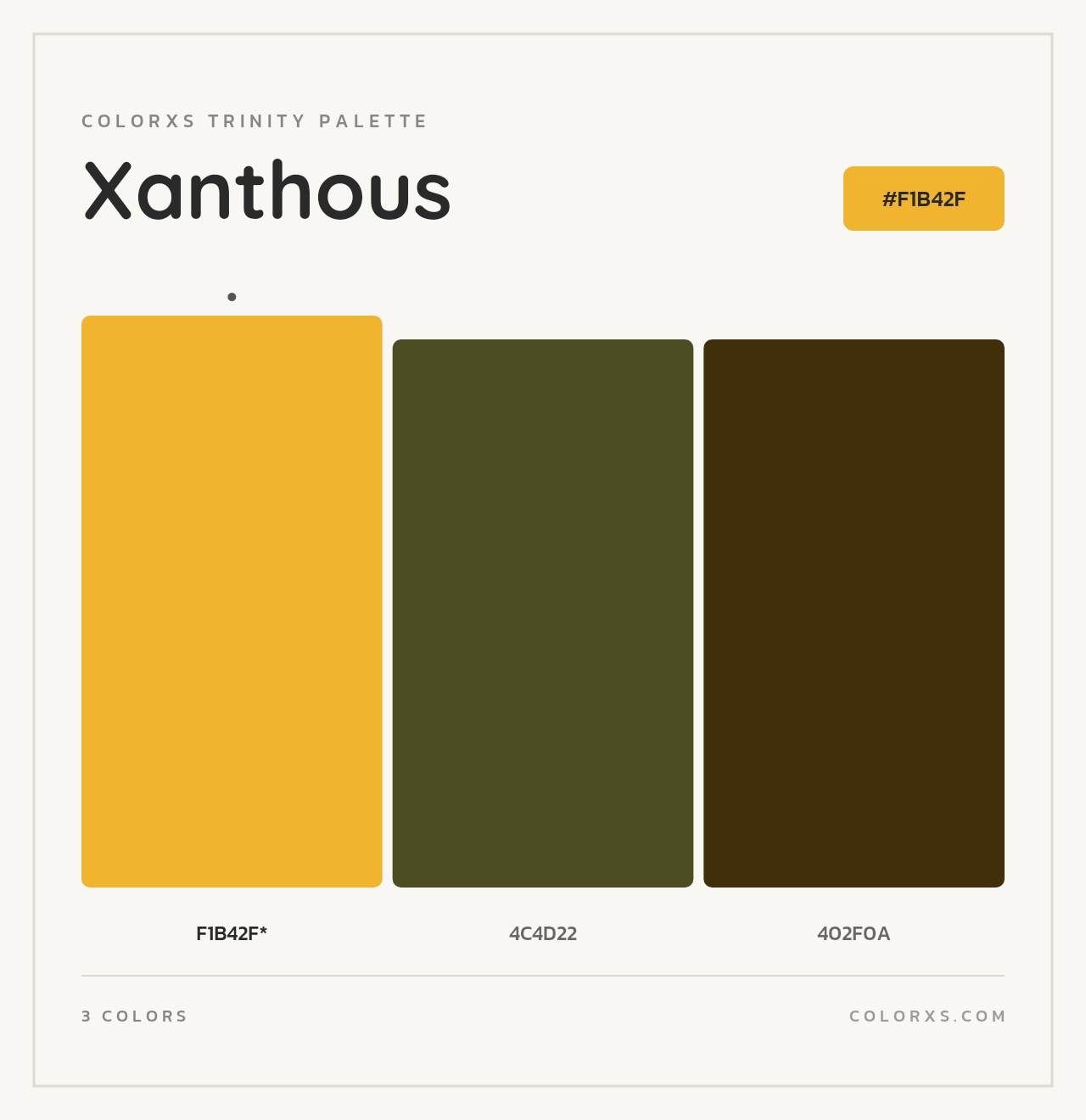 Xanthous - Colorxs Trinity Palette
