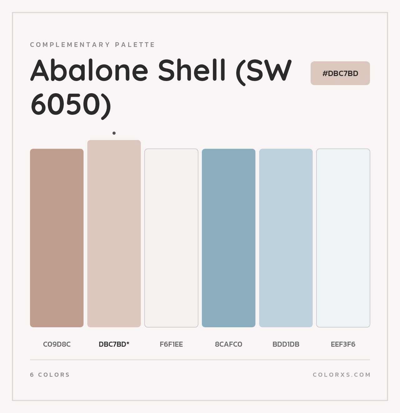 Abalone Shell (SW 6050) - Complementary Color Palette