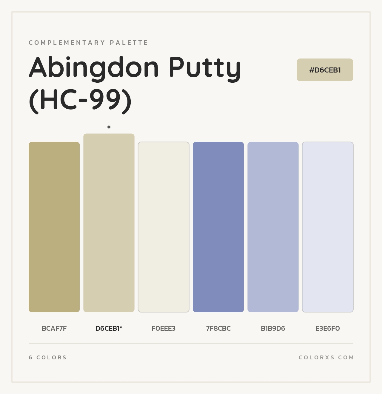 Abingdon Putty (HC-99) - Complementary Color Palette