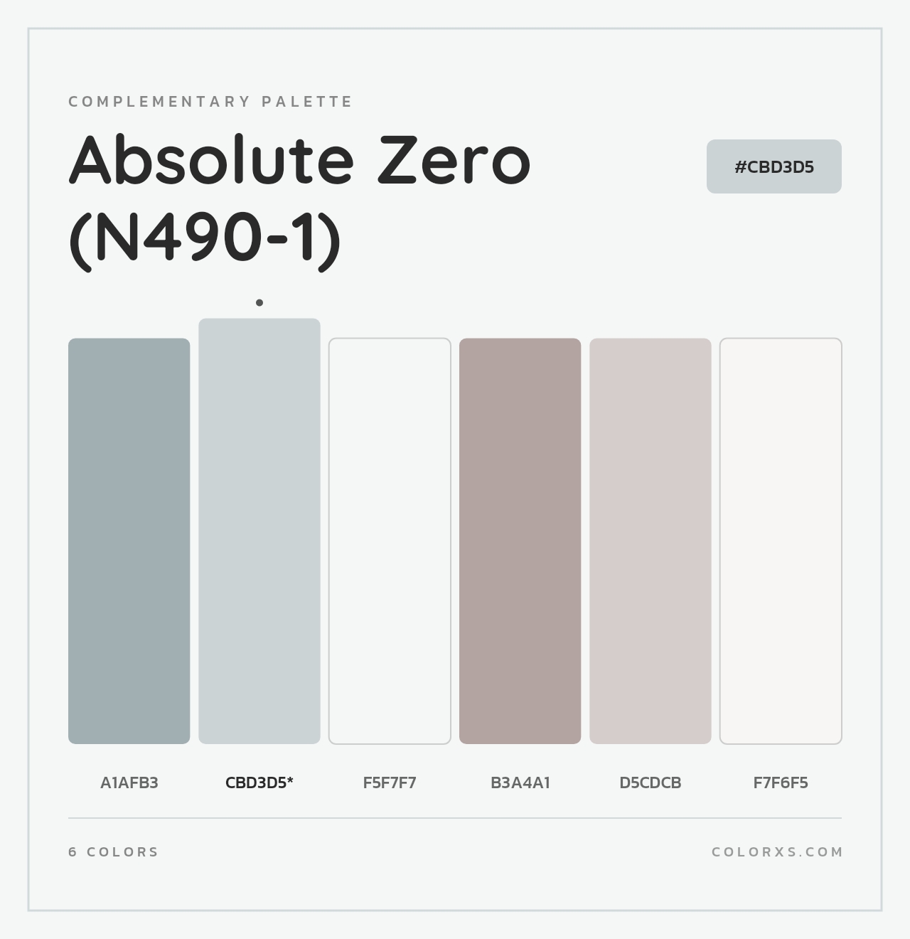 Absolute Zero (N490-1) - Complementary Color Palette
