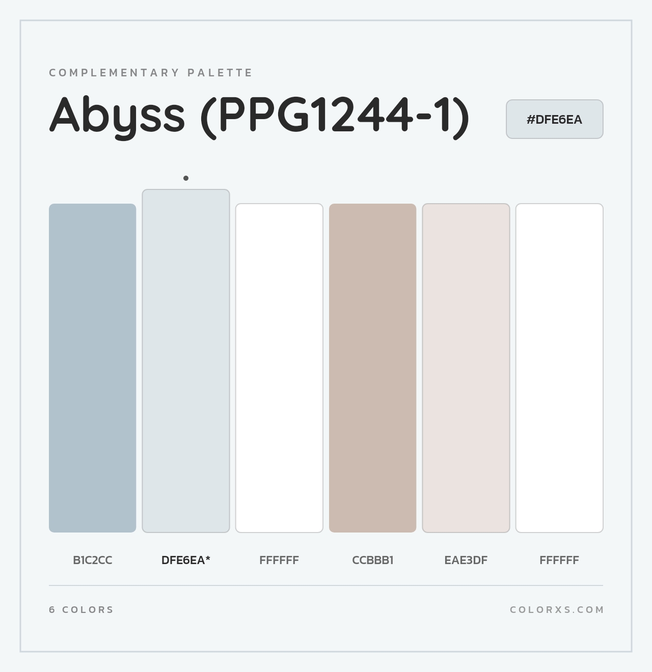 Abyss (PPG1244-1) - Complementary Color Palette