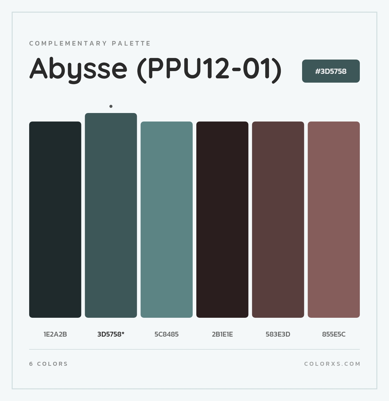 Abysse (PPU12-01) - Complementary Color Palette