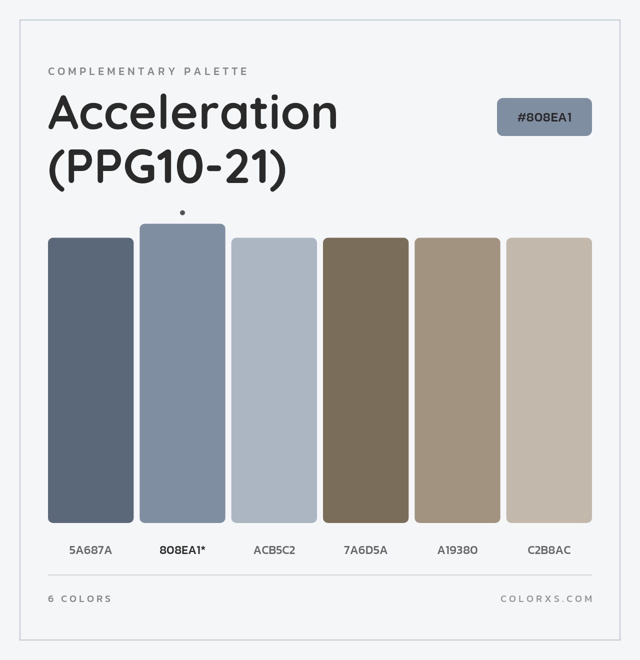 Acceleration (PPG10-21) - Complementary Color Palette