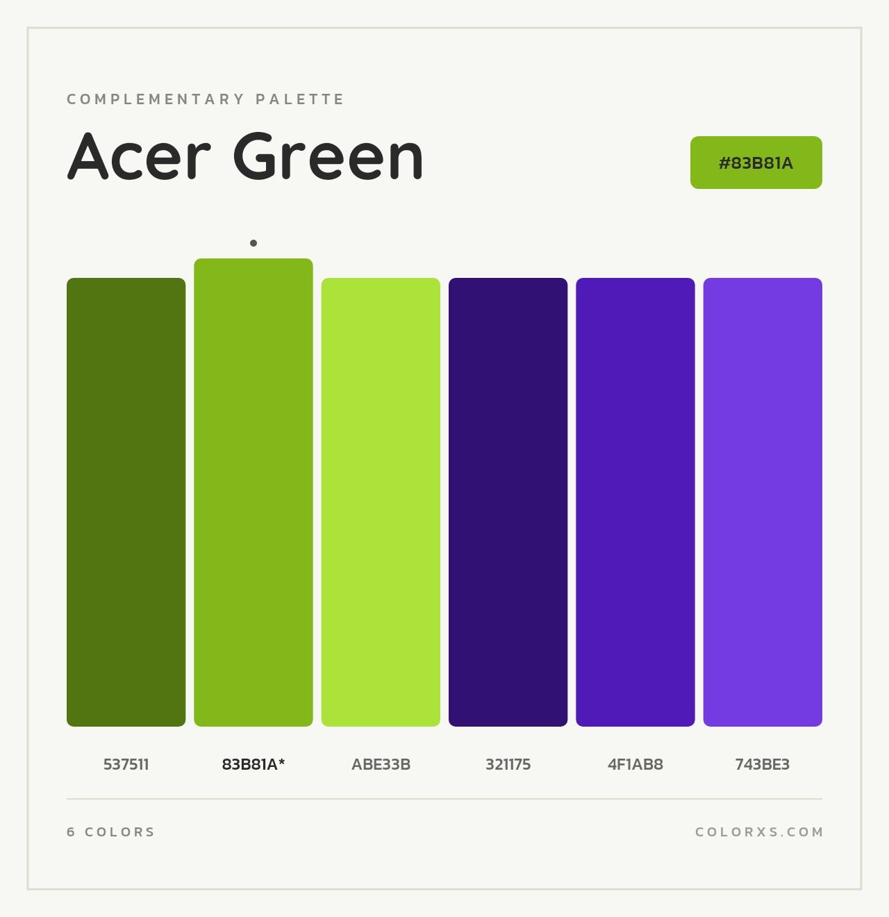 Acer Green - Complementary Color Palette