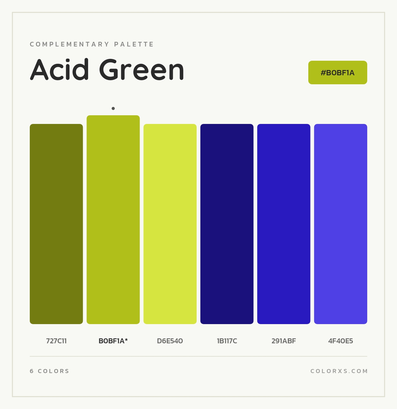 Acid Green - Complementary Color Palette
