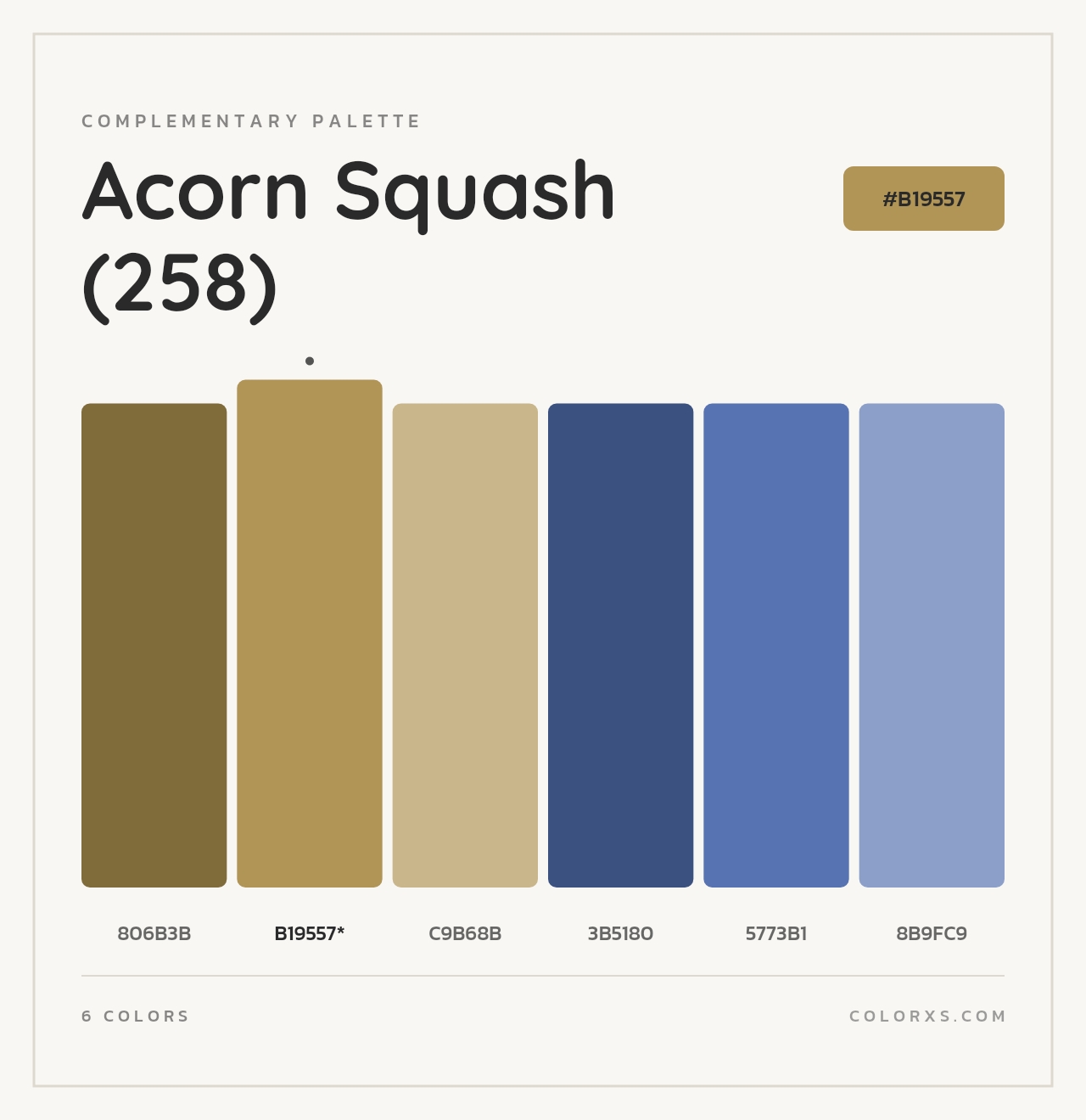 Acorn Squash (258) - Complementary Color Palette