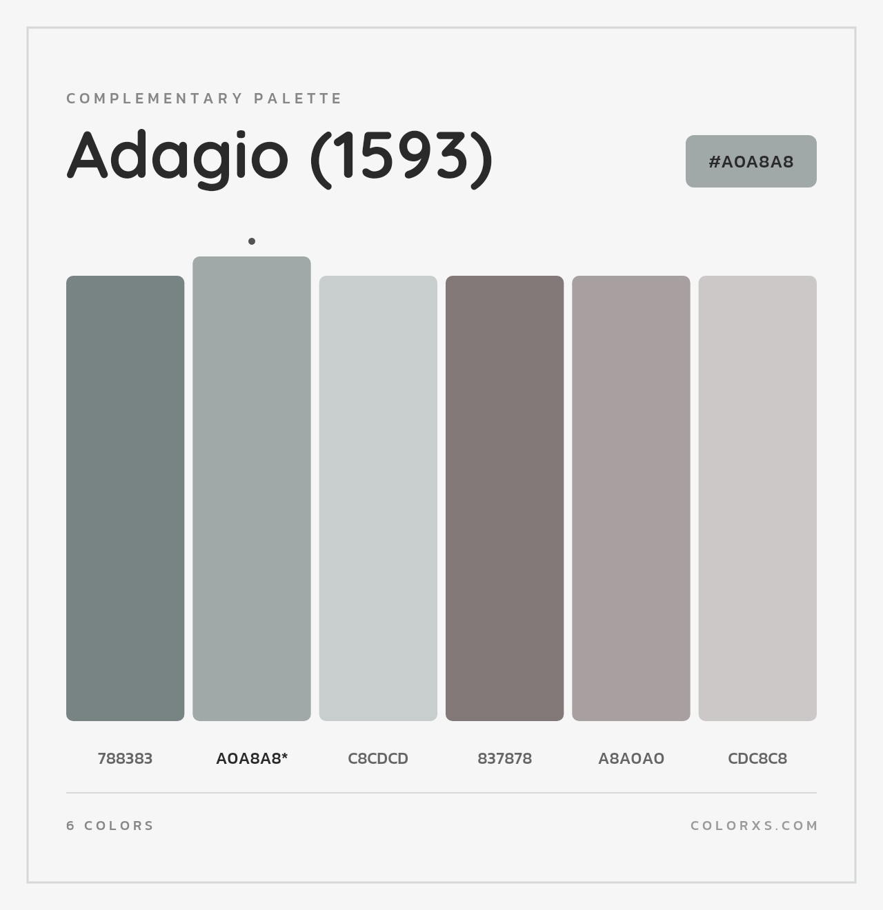 Adagio (1593) - Complementary Color Palette