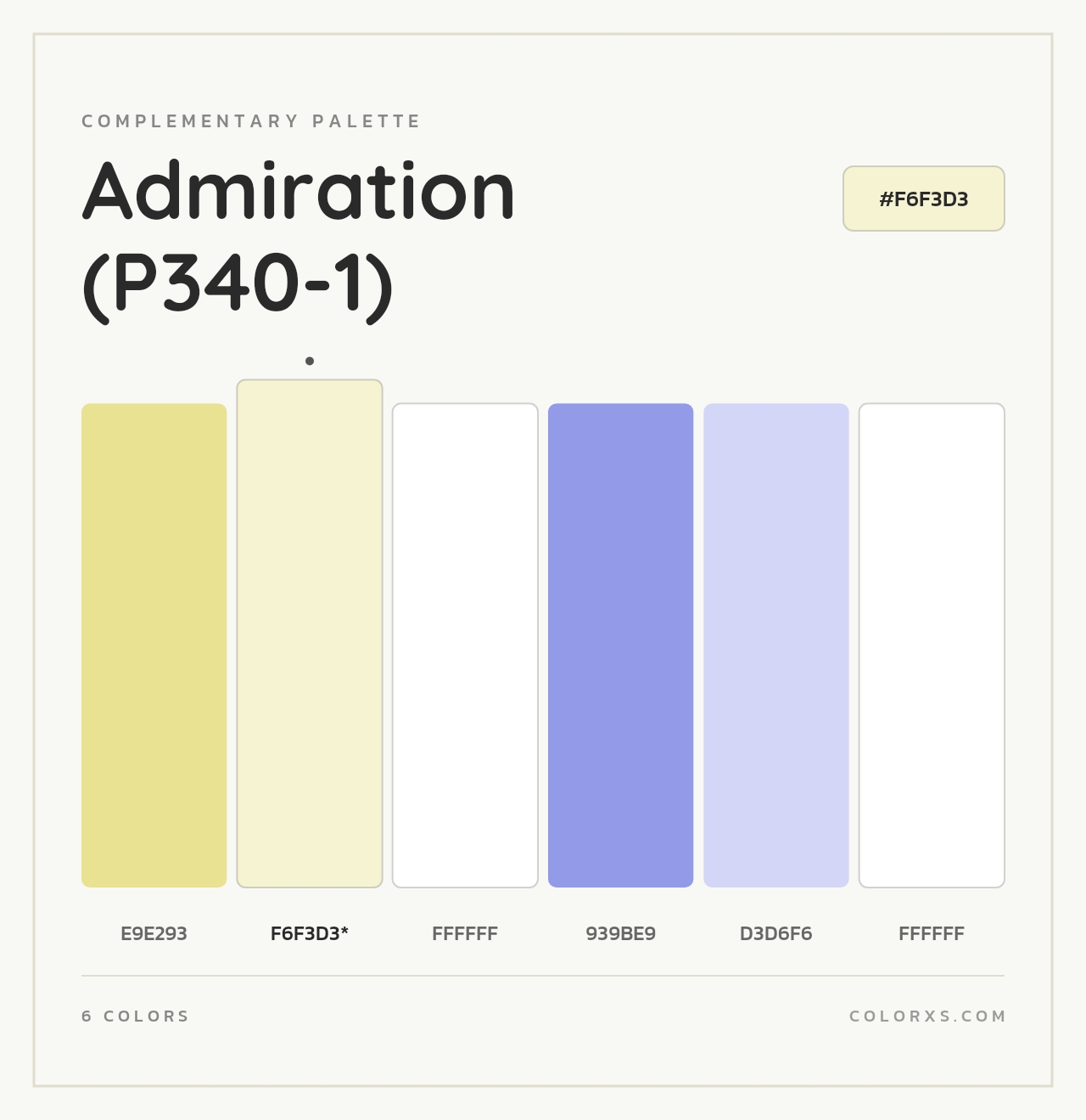 Admiration (P340-1) - Complementary Color Palette