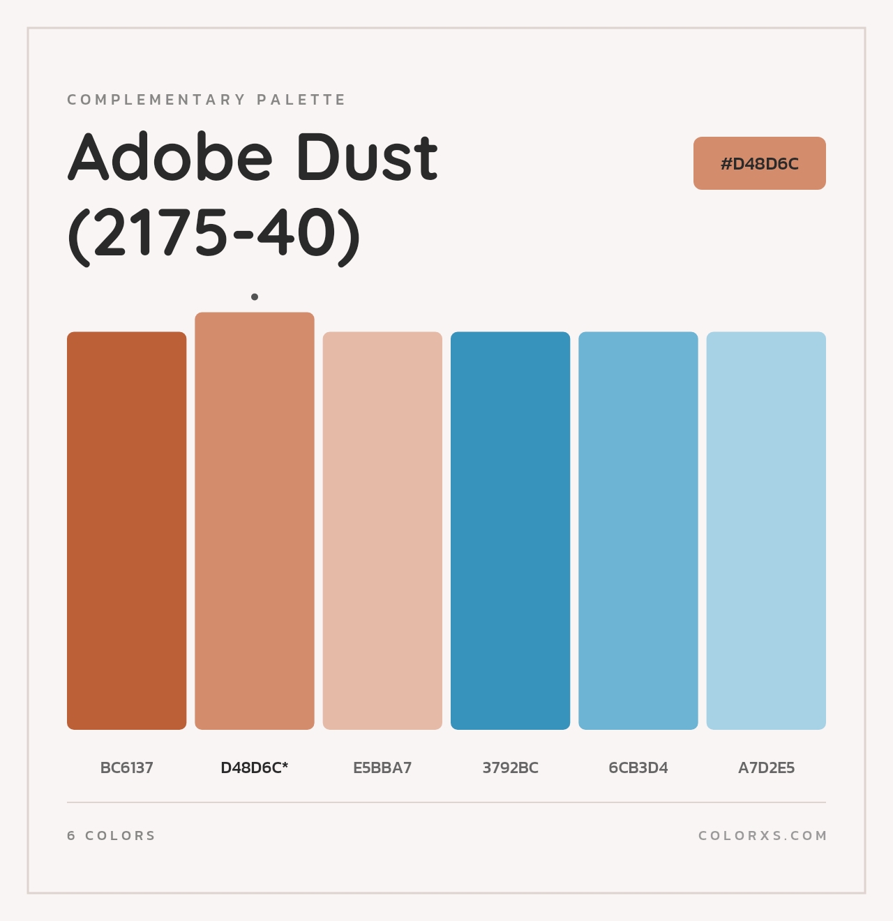 Adobe Dust (2175-40) - Complementary Color Palette
