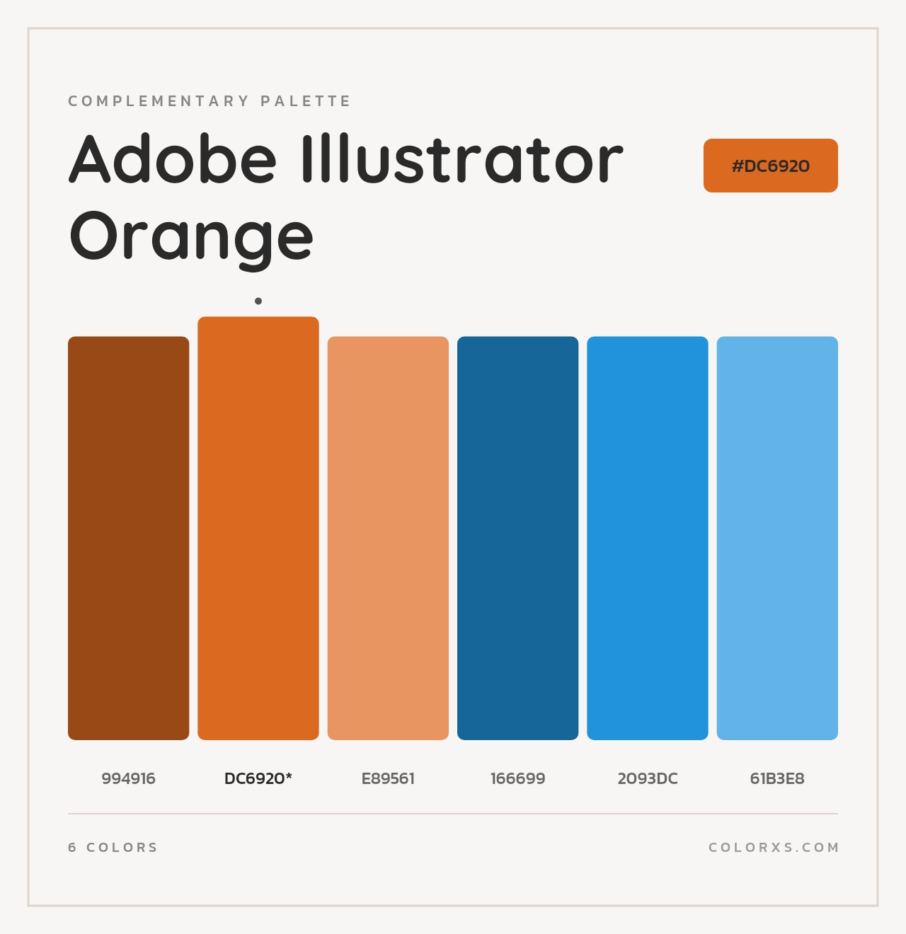 Adobe Illustrator Orange - Complementary Color Palette
