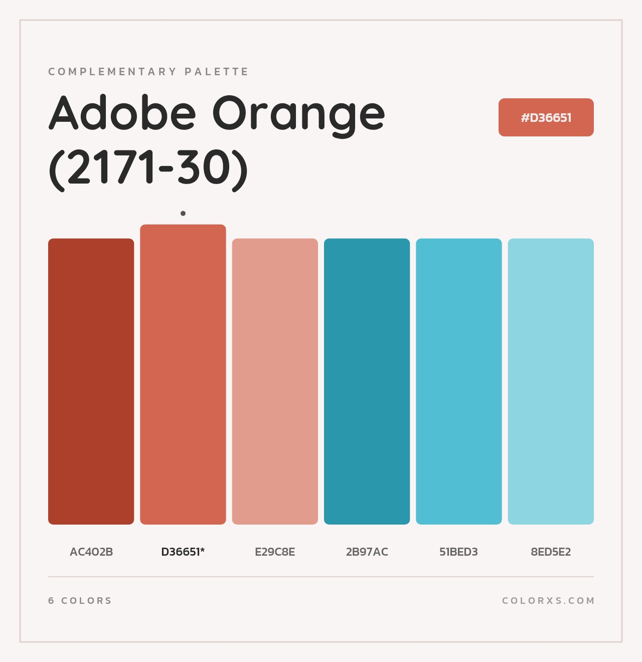 Adobe Orange (2171-30) - Complementary Color Palette