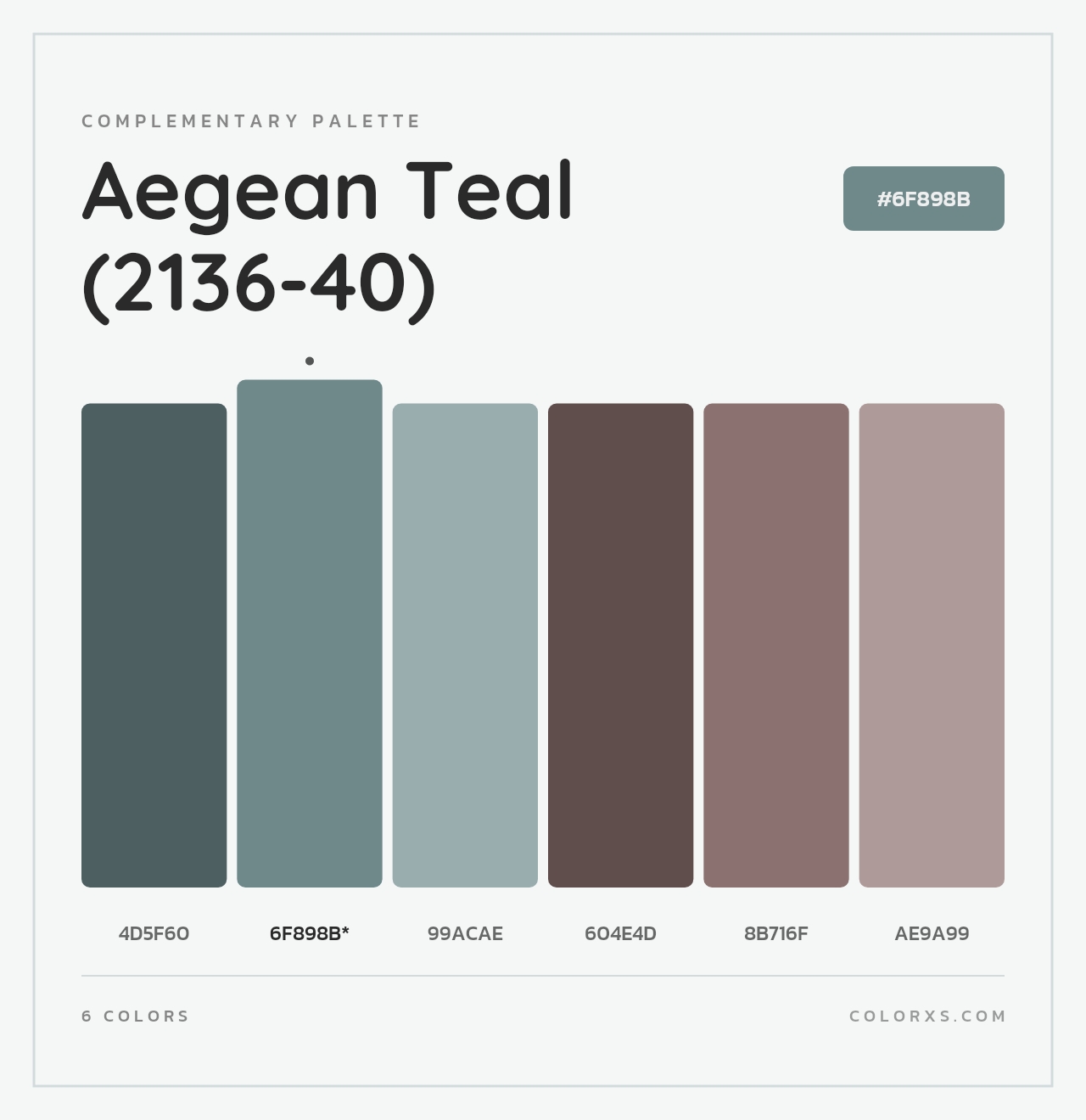 Aegean Teal (2136-40) - Complementary Color Palette