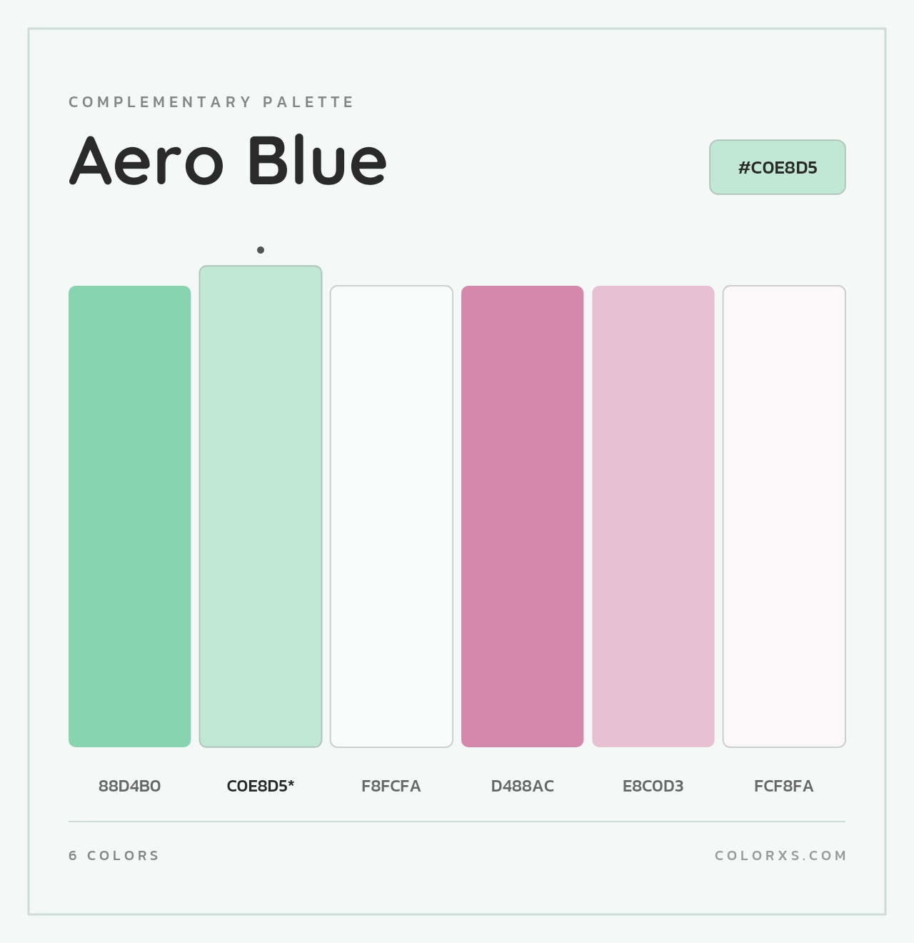Aero Blue - Complementary Color Palette