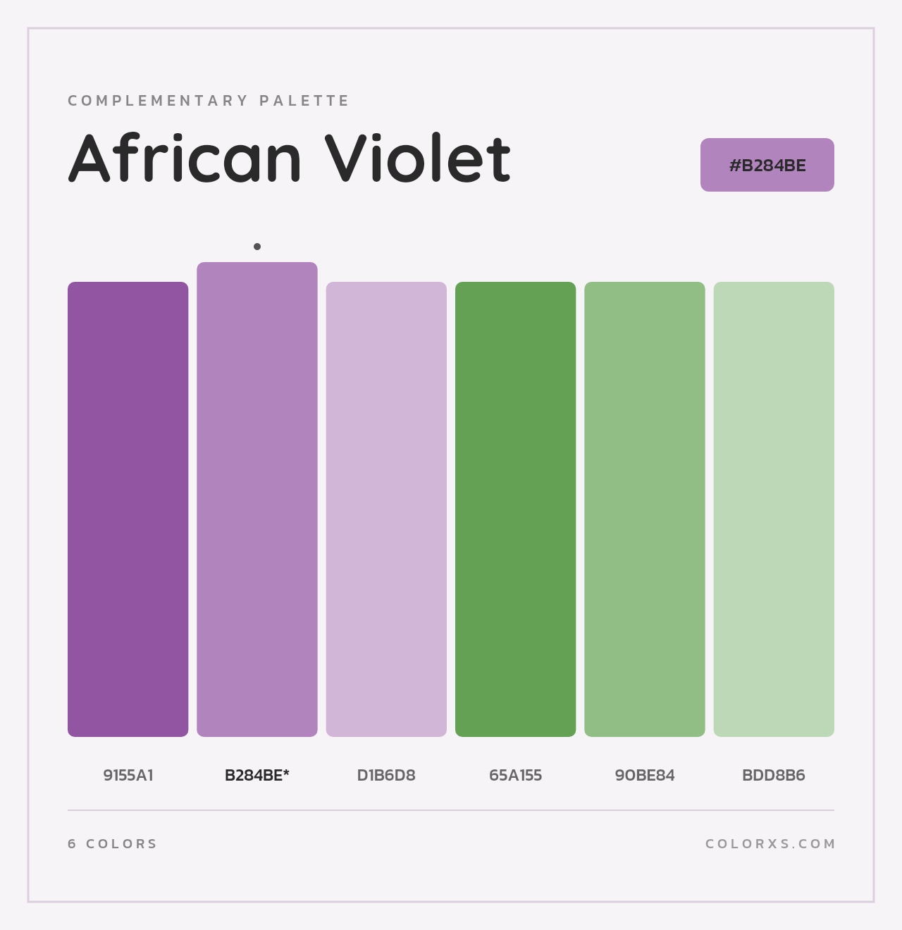 African Violet - Complementary Color Palette