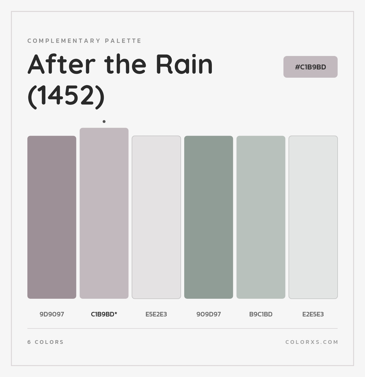 After the Rain (1452) - Complementary Color Palette