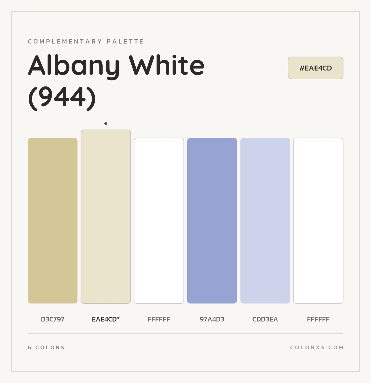 Albany White (944) - Complementary Color Palette