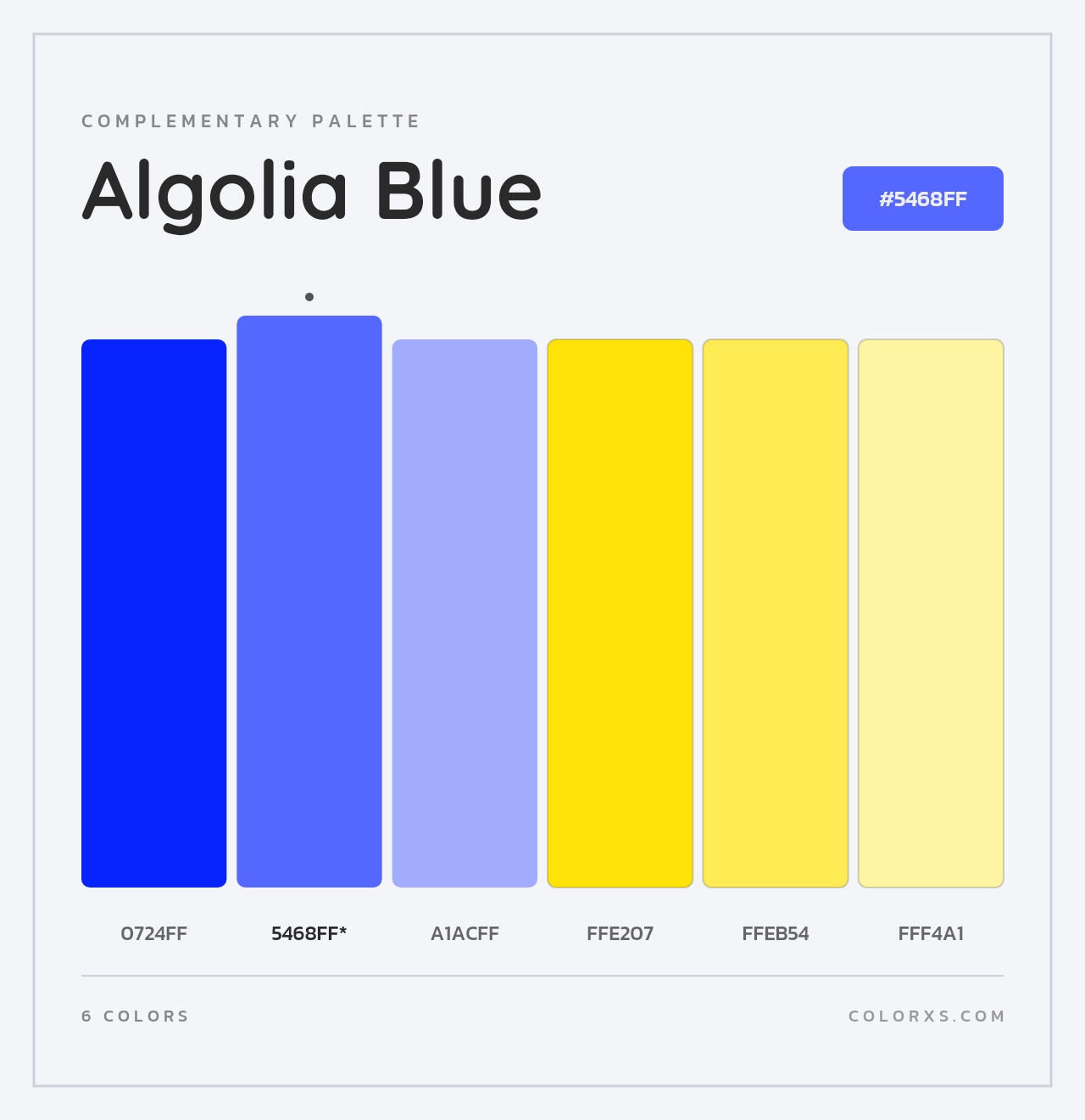 Algolia Blue - Complementary Color Palette