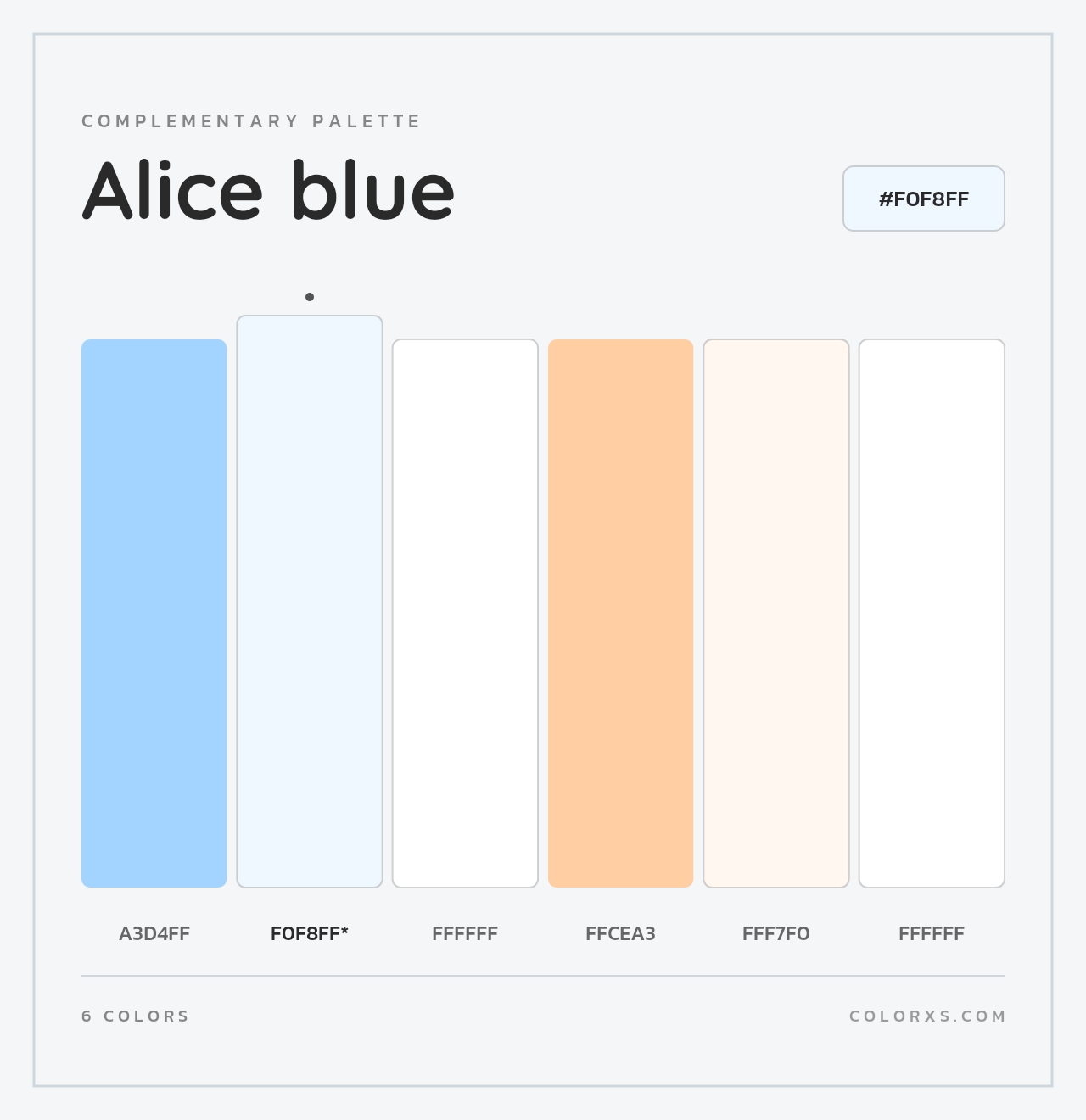 Alice blue - Complementary Color Palette