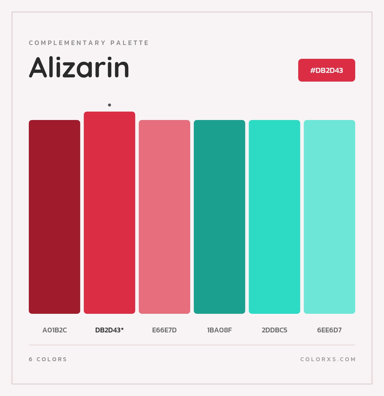 Alizarin - Complementary Color Palette