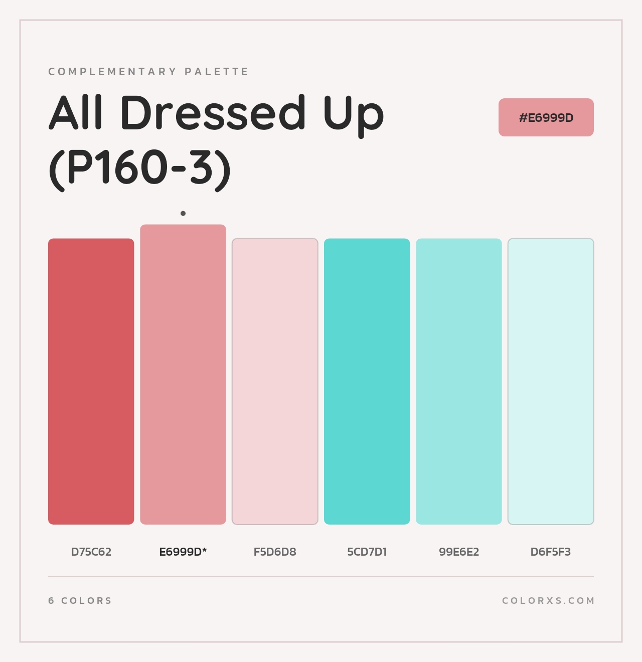 All Dressed Up (P160-3) - Complementary Color Palette