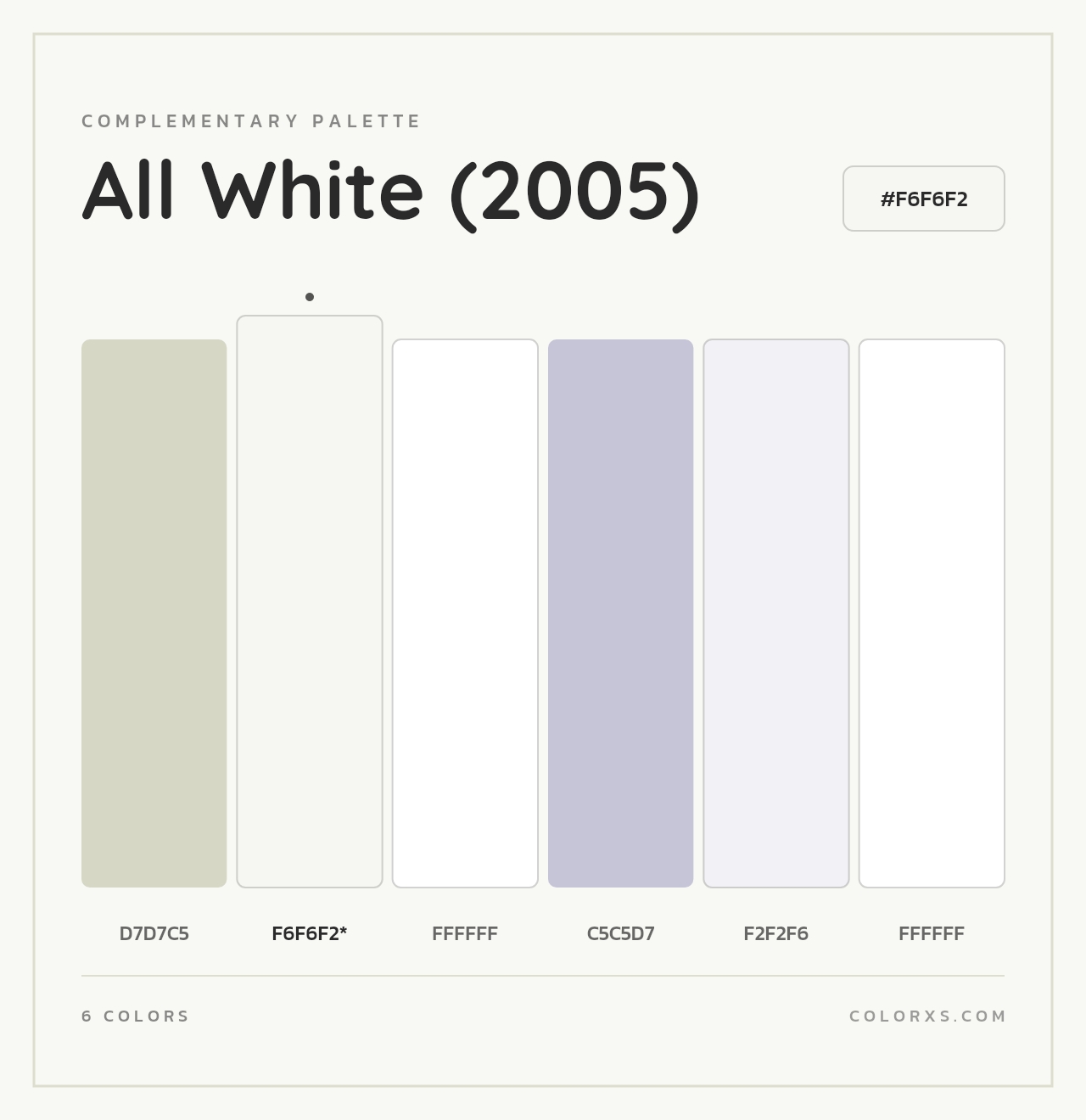 All White (2005) - Complementary Color Palette