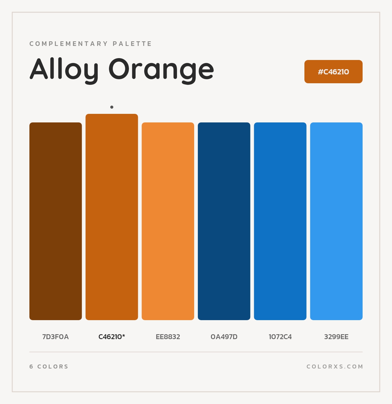 Alloy Orange - Complementary Color Palette