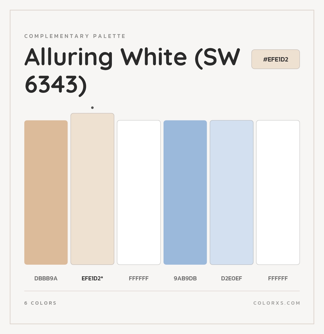 Alluring White (SW 6343) - Complementary Color Palette