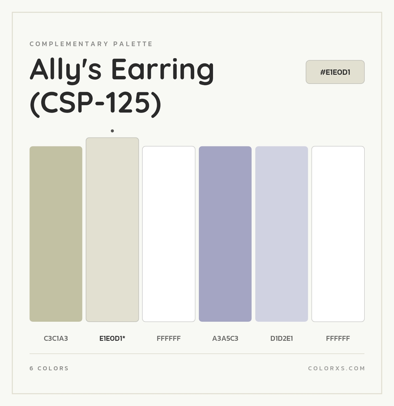Ally's Earring (CSP-125) - Complementary Color Palette